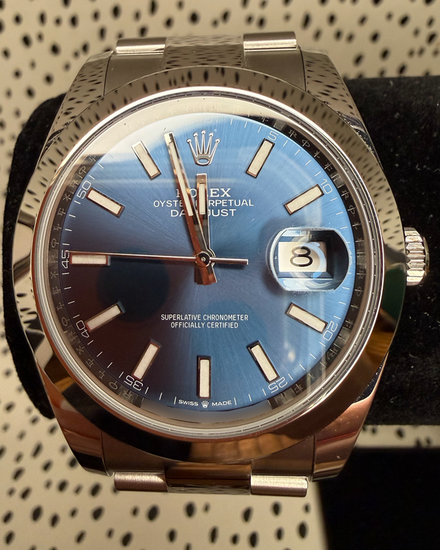 2025 Rolex Datejust 41MM Blue Dial Oyster Bracelet (126300)