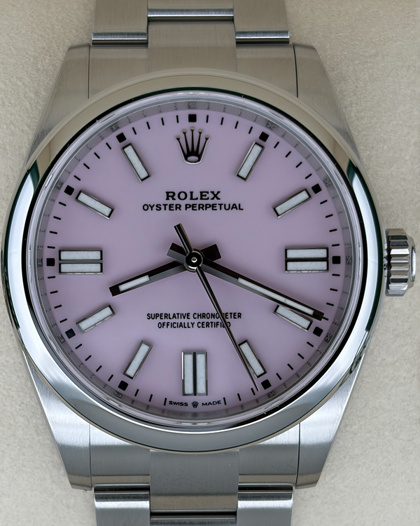 2026 Rolex Oyster Perpetual 41MM Pink Dial Oyster Bracelet (134300)