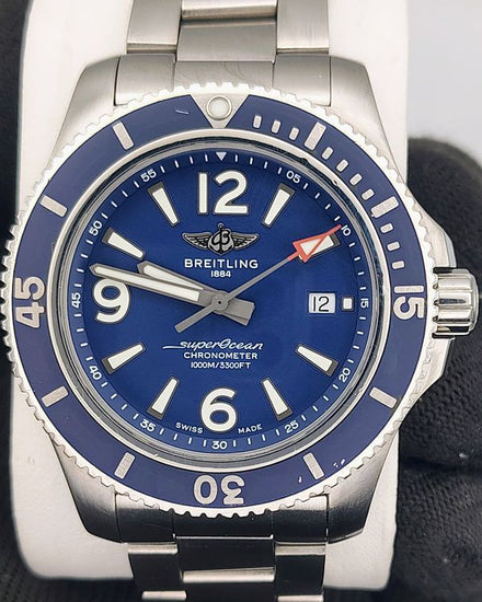 Breitling Superocean 44MM Blue Dial Steel Bracelet (A17367)