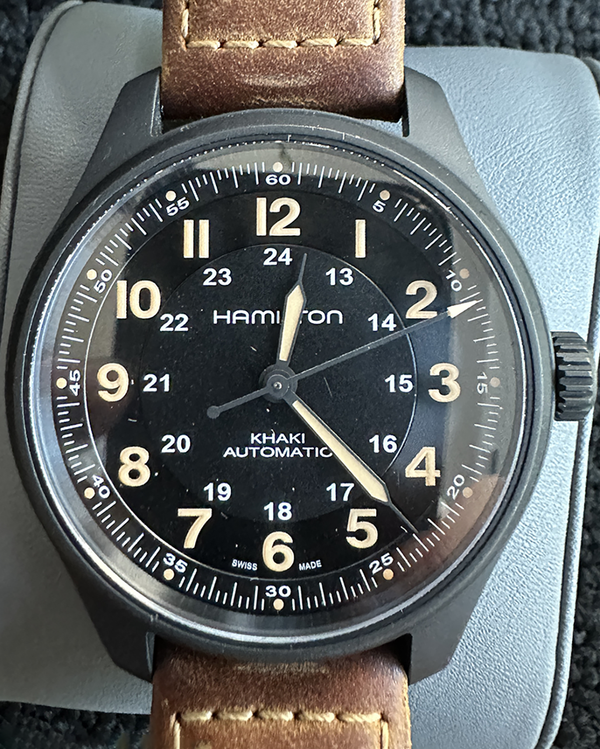 2022 Hamilton Khaki Field 42MM Black Dial Leather Strap (H70665533)