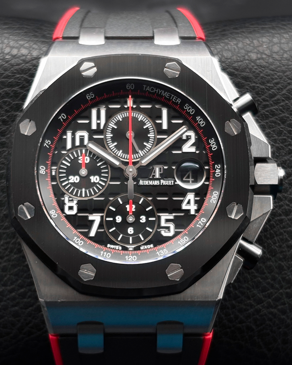 2021 Audemars Piguet Royal Oak Offshore Chronograph "Vampire" 42MM Black Dial Rubber Strap (26470SO.OO.A002CA.01)