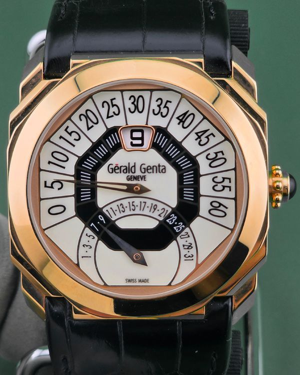 Gérald Genta Octo Bi-Retro 43MM White Dial Leather Strap (OBR.Y.50)