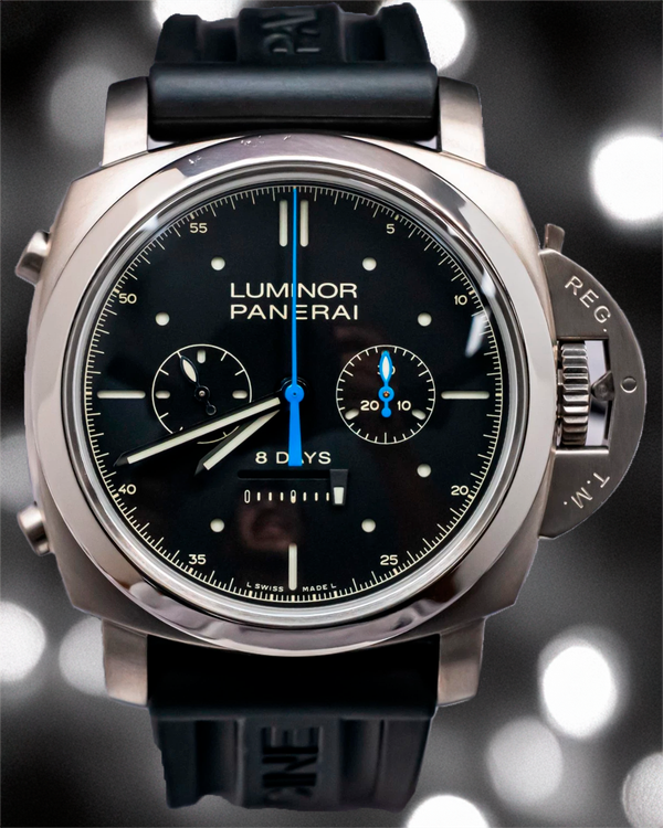 Panerai Luminor 1950 8 Days Rattrapante L.E. 47MM Black Dial Rubber Strap (PAM00530)