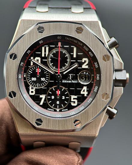 Audemars Piguet Royal Oak Offshore "Vampire" 42MM Black Dial Rubber Strap (26470ST)