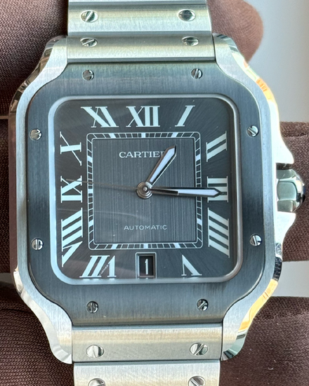 2026 Cartier Santos De Cartier 40MM Grey Dial Steel Bracelet (WSSA0037)
