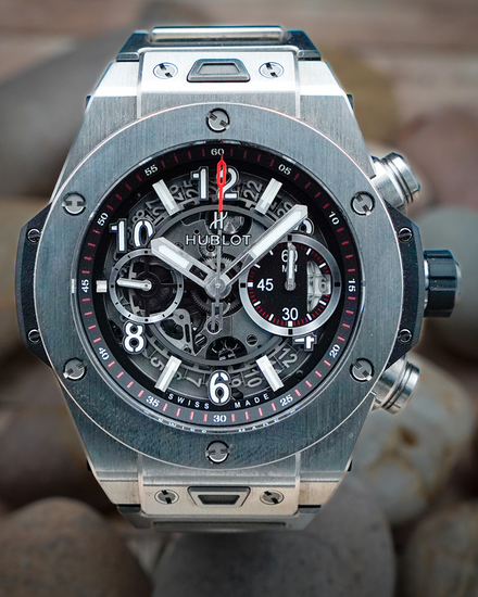 Hublot Big Bang Unico 45MM Skeleton Dial Titanium Bracelet (411.NX.1170.NX)