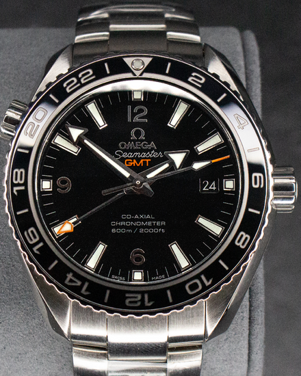 2017 Omega Seamaster Planet Ocean 600M GMT 43.5MM Black Dial Steel Bracelet (232.30.44.22.01.001)