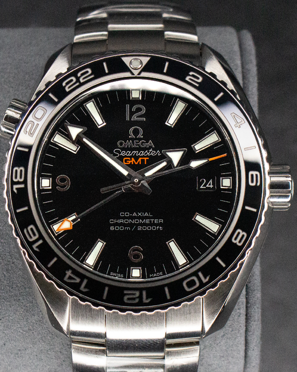 2017 Omega Seamaster Planet Ocean 600M GMT 43.5MM Black Dial Steel Bracelet (232.30.44.22.01.001)