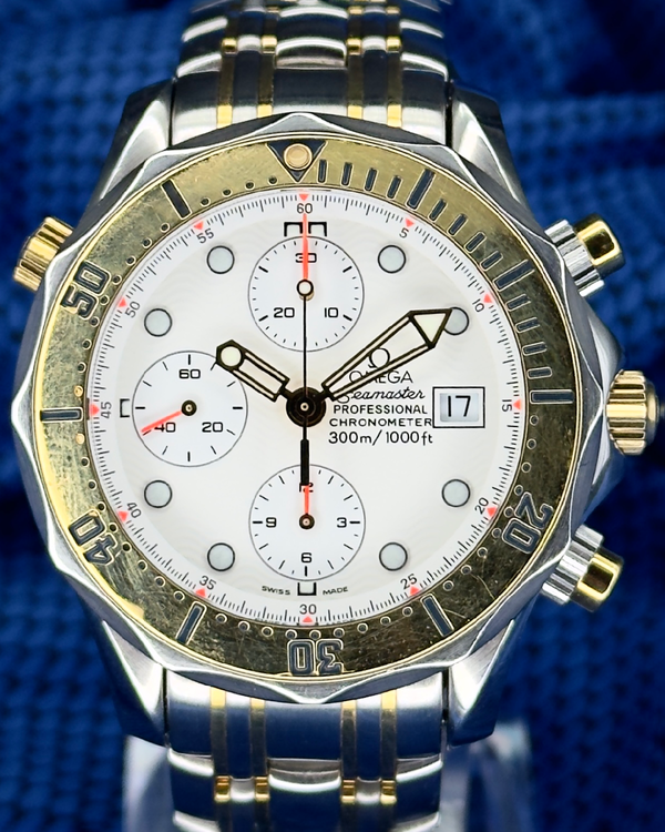 No Reserve - Omega Seamaster Diver 300M 41MM White Dial Two-Tone Bracelet (2398.20.00)