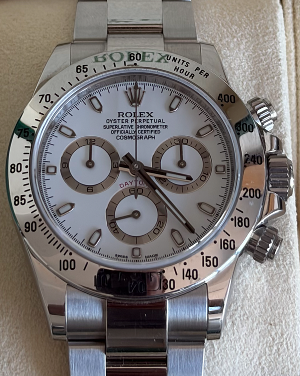 2016 Rolex Cosmograph Daytona 40MM White Dial Oyster Bracelet (116520)
