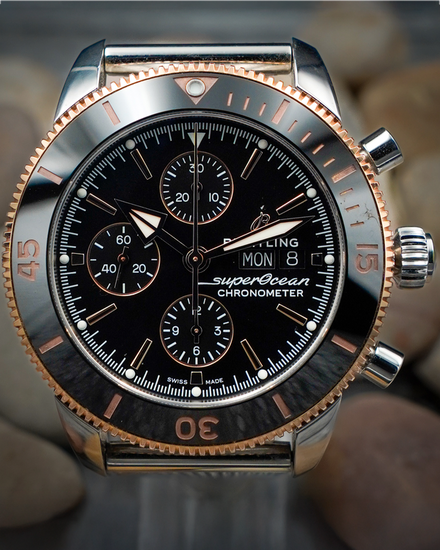 2023 Breitling Superocean Heritage Chronograph 44MM Black Dial Steel Bracelet (U13313121B1A1)