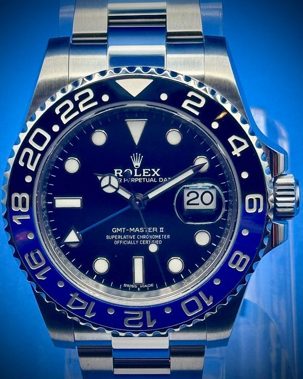 2018 Rolex GMT-Master II "Batman" 40MM Black Dial Oyster Bracelet (116710BLNR)