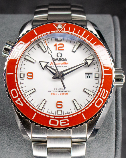Omega Seamaster Planet Ocean 600M "Creamsicle" 43.5MM White Dial Steel Bracelet (215.30.44.21.04.001)