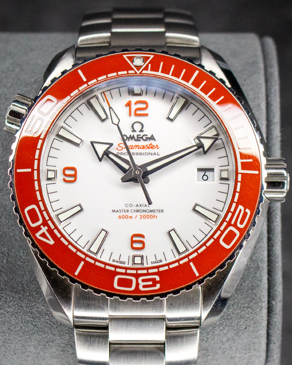 Omega Seamaster Planet Ocean 600M "Creamsicle" 43.5MM White Dial Steel Bracelet (215.30.44.21.04.001)