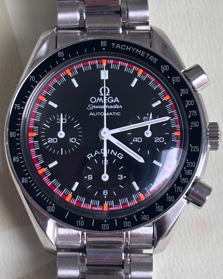 Omega Speedmaster Raching "Schumacher" 39MM Black Dial Steel Bracelet (3518.50.00)