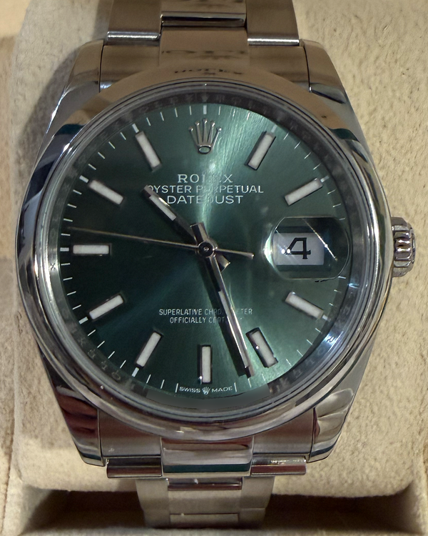 2023 Rolex Datejust 36MM Mint Green Dial Oyster Bracelet (126200)