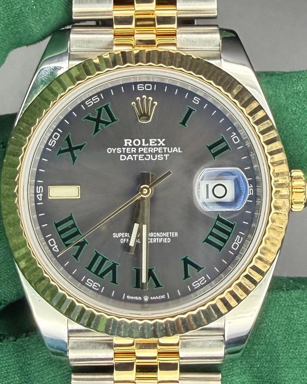 2024 Rolex Datejust "Wimbledon" 41MM Slate Dial Two-Tone Jubilee Bracelet (126333)