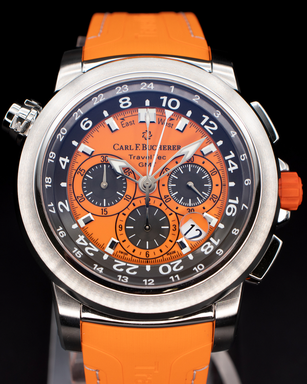 2026 Carl F. Bucherer Patravi TravelTec Color Edition Four Seasons 46.6MM Orange Dial Rubber Strap (00.10620.08.93.03)