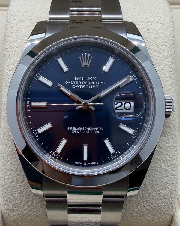 2025 Rolex Datejust 41MM Blue Dial Oyster Bracelet (126300)