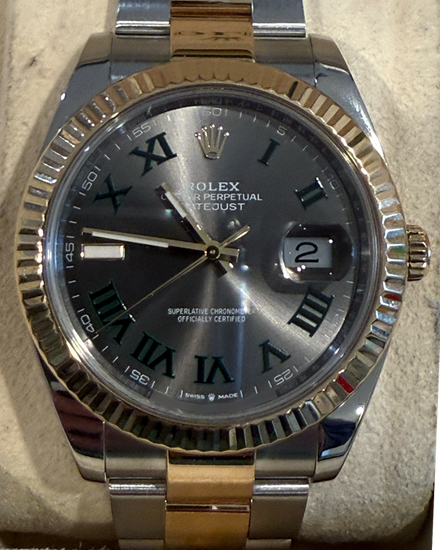 2020 Rolex Datejust "Wimbledon" 41MM Slate Dial Two-Tone Oyster Bracelet (126333)
