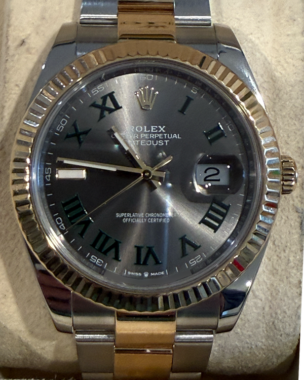 2020 Rolex Datejust "Wimbledon" 41MM Slate Dial Two-Tone Oyster Bracelet (126333)