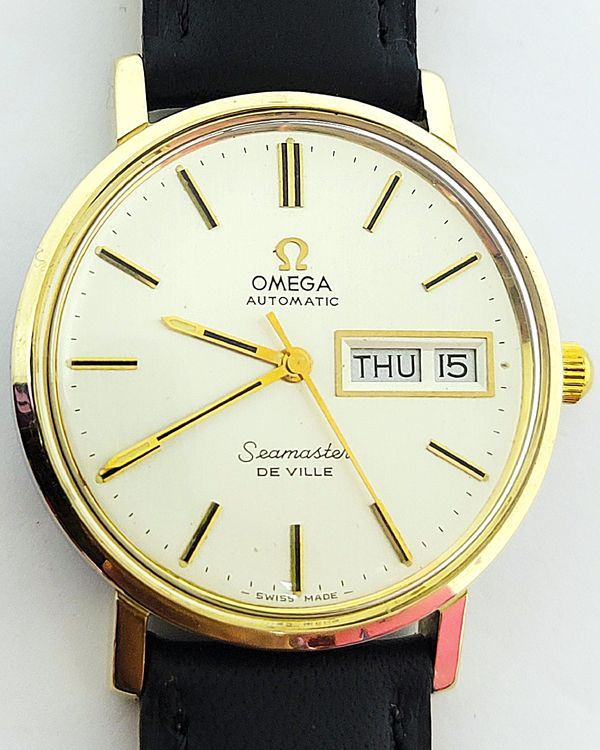 Omega Seamaster DeVille 34.5MM Silver Dial Aftermarket Leather Strap (C6864)