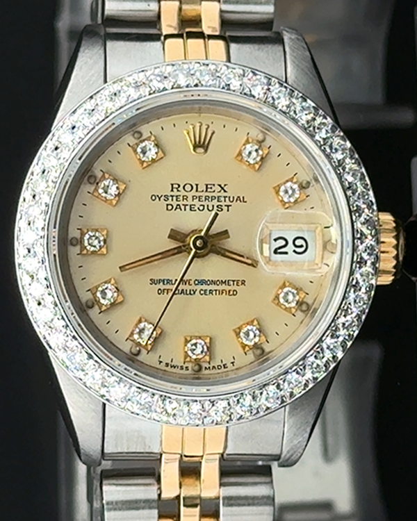 1989 Rolex Lady-Datejust 26MM Aftermarket Champagne Dial Two-Tone Jubilee Bracelet (69173)