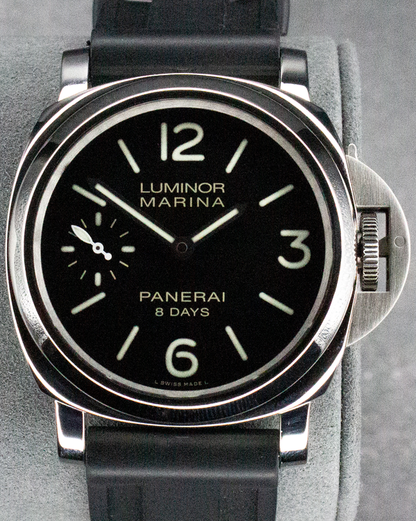 2017 Panerai Luminor Marina 8 Days 44MM Black Dial Rubber Strap (PAM00510)