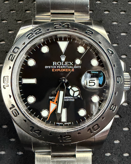 No Reserve - 2017 Rolex Explorer II 42MM Black Dial Oyster Bracelet (216570)