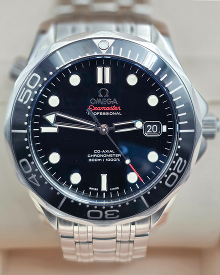 No Reserve - 2013 Omega Seamaster Diver 300M 41MM Black Dial Steel Bracelet (212.30.41.20.01.003)
