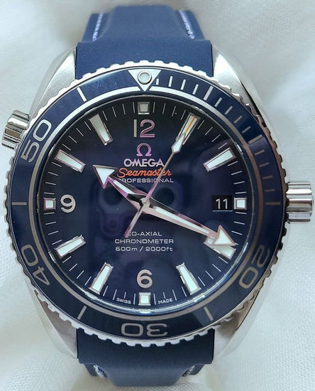2021 Omega Seamaster Planet Ocean 600M 42MM Blue Dial Rubber Strap (232.92.42.21.03.001)