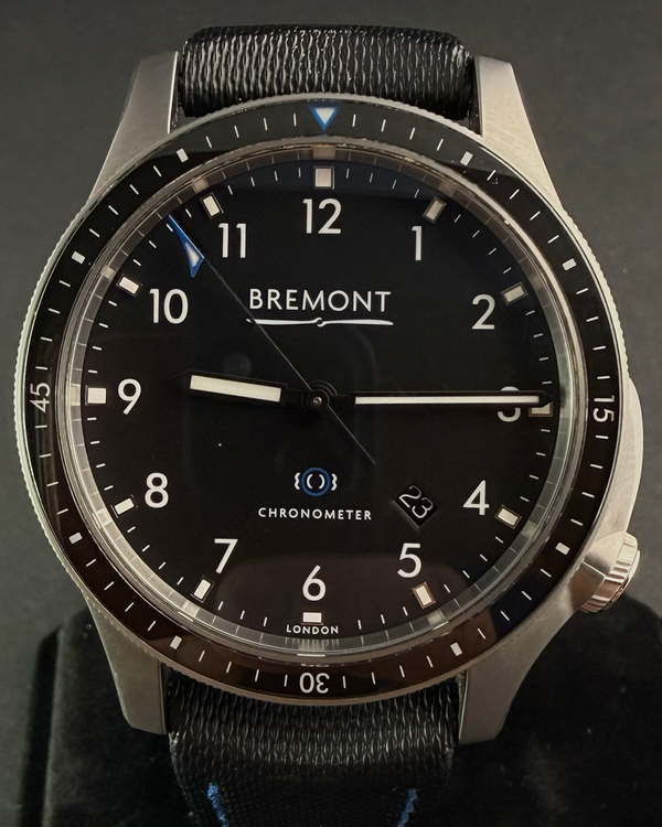 2024 Bremont Boeing Model 1 SS BK 43MM Black Dial Textile Strap (BB1-SS/BK)