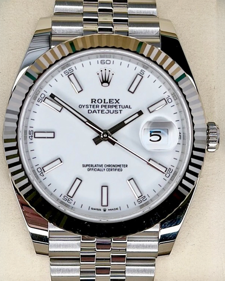 2025 Rolex Datejust 41MM White Dial Jubilee Bracelet (126334)