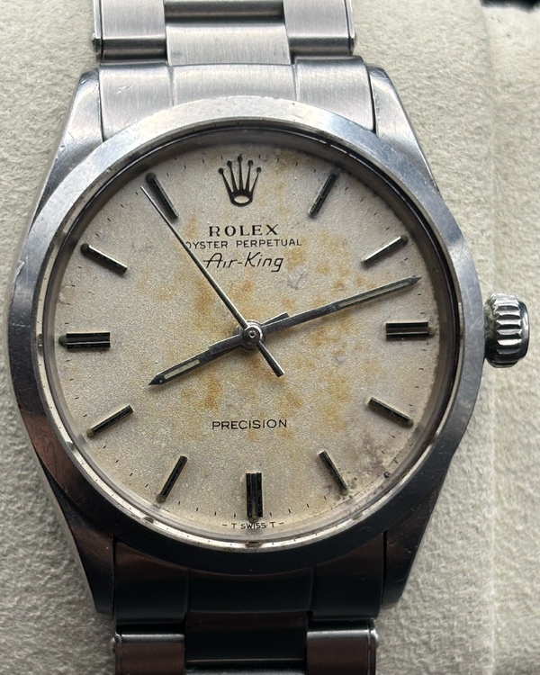 1958 Rolex Air-King 34MM Off-White Dial Aftermarket Steel Bracelet (5500)