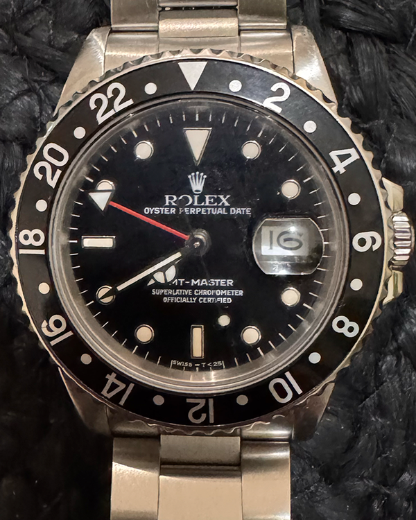 1988 (R Serial) Rolex GMT-Master 40MM Black Dial Steel Bracelet (16700)