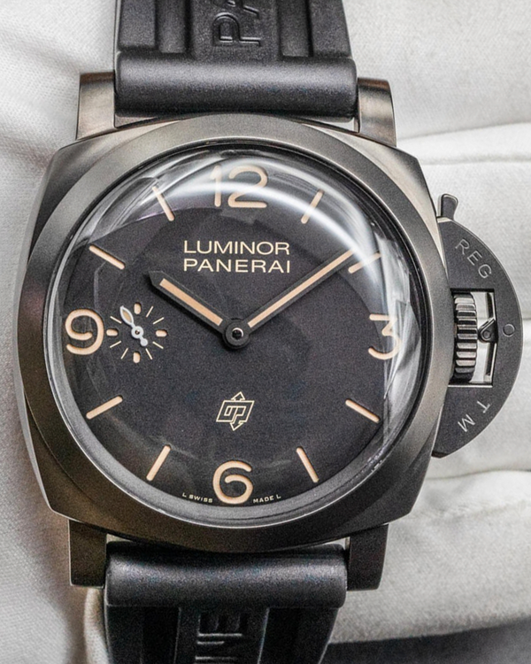 2015 Panerai Luminor 1950 3 Days L.E. 47MM Black Dial Rubber Strap (PAM00617)