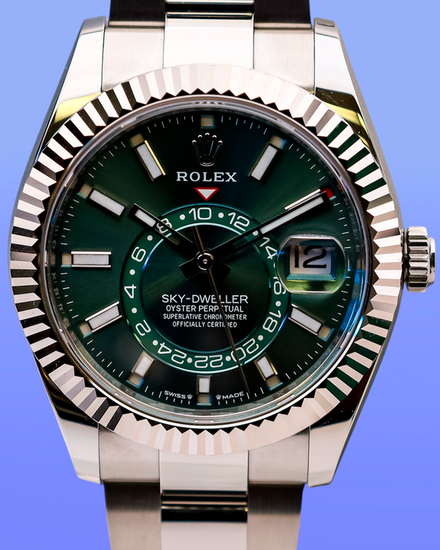 2026 Rolex Sky-Dweller 42MM Green Dial Oyster Bracelet (336934)