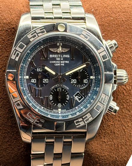 2018 Breitling Chronomat L.E. Japan Edition 44MM Mother of Pearl Dial Steel Bracelet (AB01111)