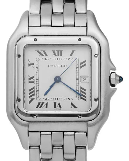 Cartier Panthère De Cartier XL 29MM Quartz White Dial Steel Bracelet (130000C)