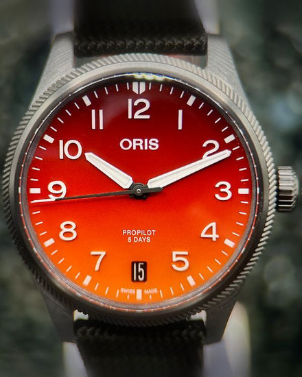 2024 Oris ProPilot "Coulson" L. E. 41MM Orange Dial Textile Strap (01 400 7784 8786-Set)