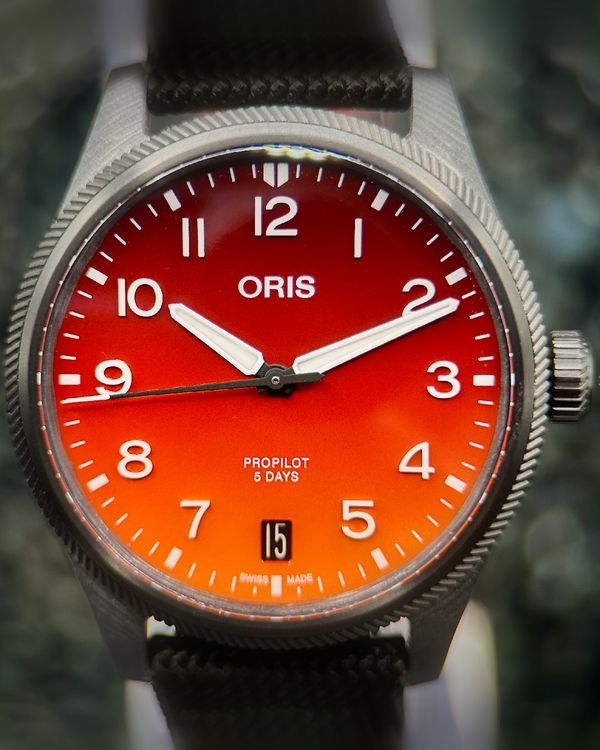 2024 Oris ProPilot "Coulson" L. E. 41MM Orange Dial Textile Strap (01 400 7784 8786-Set)