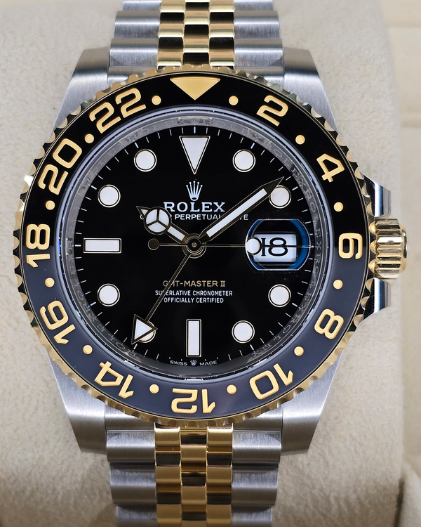 2026 Rolex GMT-Master II "Bumblebee" 40MM Black Dial Two-Tone Jubilee Bracelet (126713GRNR)