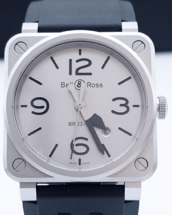 Bell & Ross BR 03-92 Horoblack L.E. 42MM Grey Dial Rubber Strap (BR0392-GBL-ST/SRB)