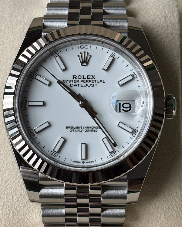 2026 Rolex Datejust 41MM White Dial Oyster Bracelet (126334)