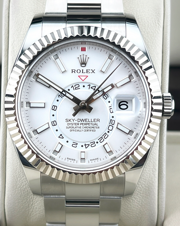 2018 Rolex Sky-Dweller 42MM White Dial Oyster Bracelet (326934)