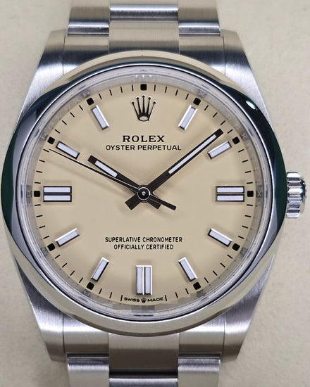 2025 Rolex Oyster Perpetual 36MM Beige Dial Oyster Bracelet (126000)