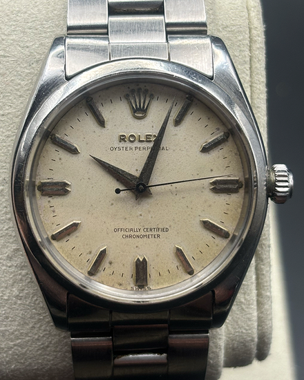Rolex Oyster Perpetual 34MM Silver Dial Oyster Bracelet (6564)