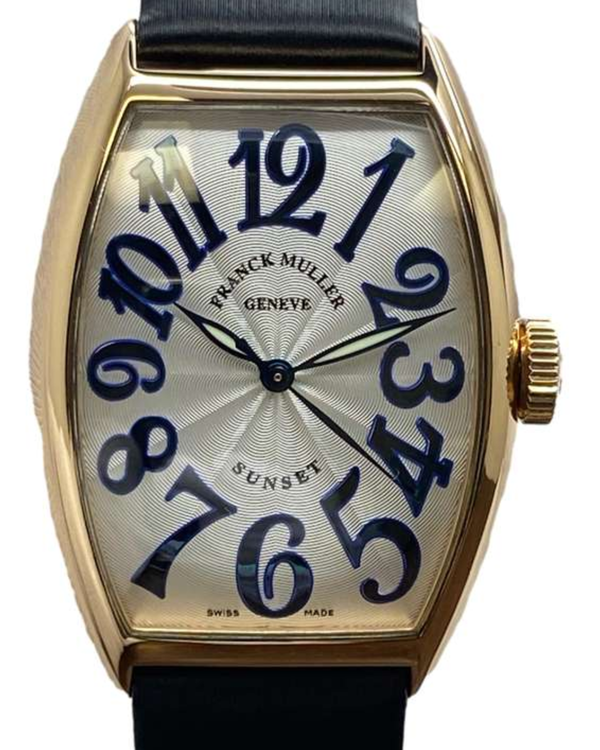 Franck Muller Cintrée Curvex Sunset 32MM Silver Dial Aftermarket Leather Strap (5850)