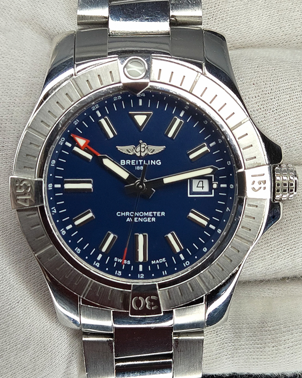 2021 Breitling Avenger GMT 45MM Blue Dial Steel Bracelet (A32395101C1A1)