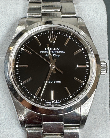 Rolex Air-King 34MM Black Dial Oyster Bracelet (14000)
